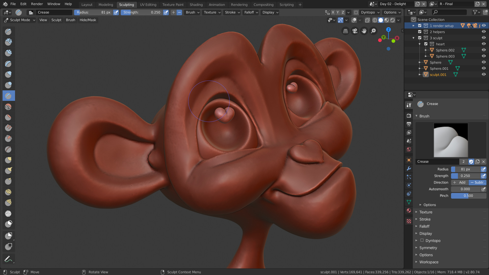 Sculpting blender.org