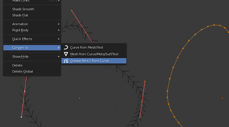 Convert Curves to Grease Pencil