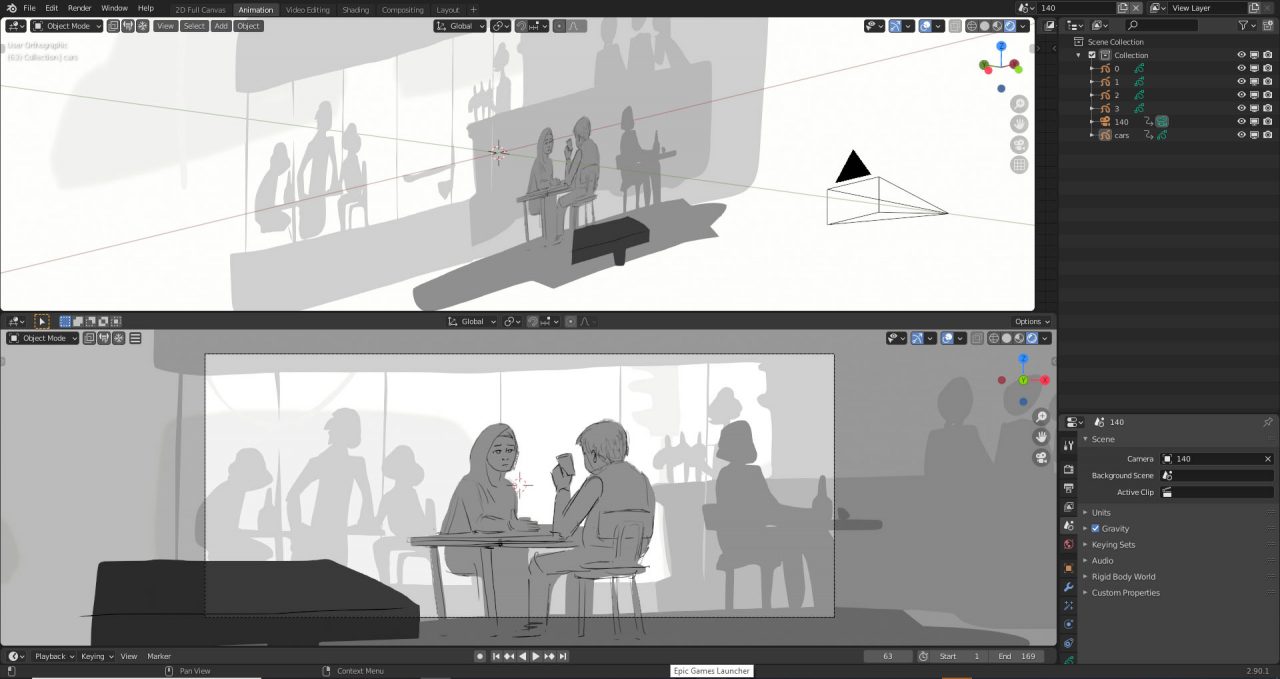 Animation Director Alexandre Heboyan shares a storyboarding shot breakdown made in Blender. 