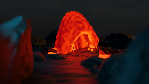 Fluid simulation - Lava animation