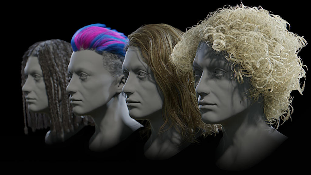 Hair styles demo file by Daniel Bystedt