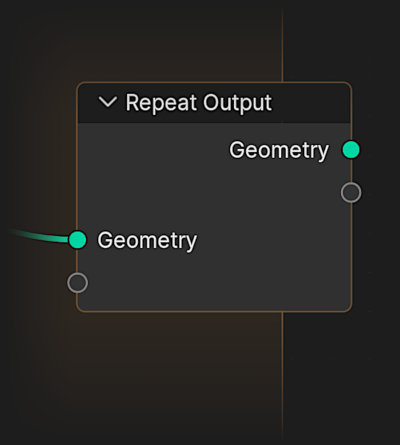 Repeat Output - Geometry Nodes
